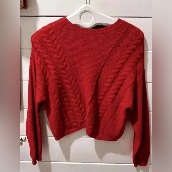 ONLY Red cotton  crop knit size S - Picture 1 of 8